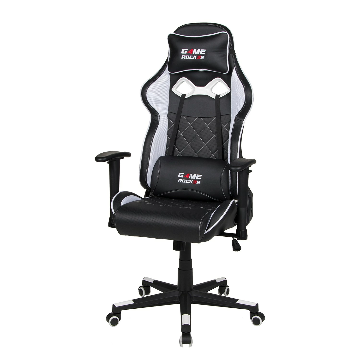 Duo Collection Gamingchair Game-Rocker G-20 - Kunstleder & Netzstoff / Nylon - Schwarz / Weiß 3 Duo Collection Gamingchair Game-Rocker G-20 - Kunstleder & Netzstoff / Nylon - Schwarz / Weiß