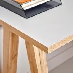 Jahnke Schreibtisch CLUB C 135 - Kerneiche Dekor / Weiß -Buromobel Verkaufe 1000261786 210426 09084500018 DETAILS P000000001000261786