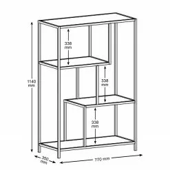 Red Living Regal Coogee I - Schwarz / Gold - Höhe: 114 cm -Buromobel Verkaufe 1000263280 210430 14473000103 SKETCH DETAILS P000000001000263280 sketch