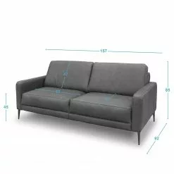 Loftscape Sofa Suzette I (2-Sitzer) - Echtleder - Echtleder Arelia: Fango -Buromobel Verkaufe 1000263493 210601 15012701324 SKETCH DETAILS P000000001000263493 sketch