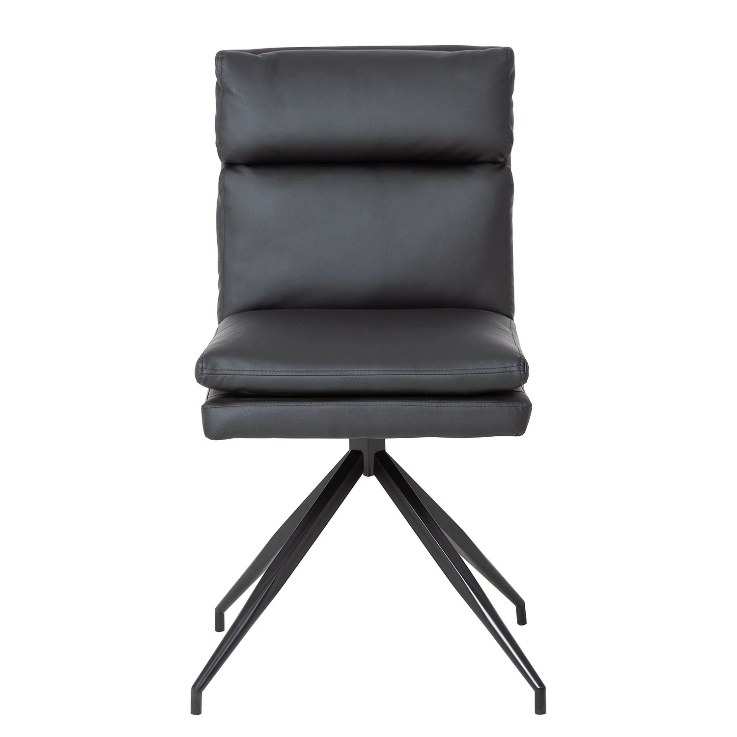 Fredriks Bürostuhl Abud - Kunstleder / Stahl - Schwarz 4 Fredriks Bürostuhl Abud - Kunstleder / Stahl - Schwarz – Bild 2