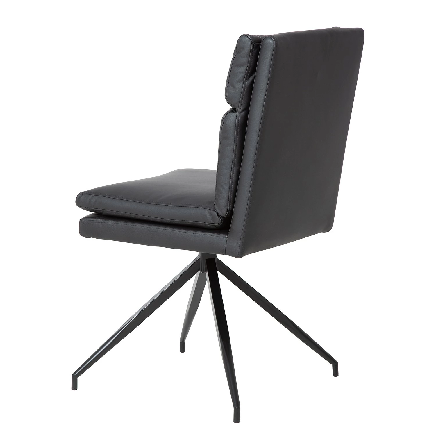 Fredriks Bürostuhl Abud - Kunstleder / Stahl - Schwarz 6 Fredriks Bürostuhl Abud - Kunstleder / Stahl - Schwarz – Bild 4