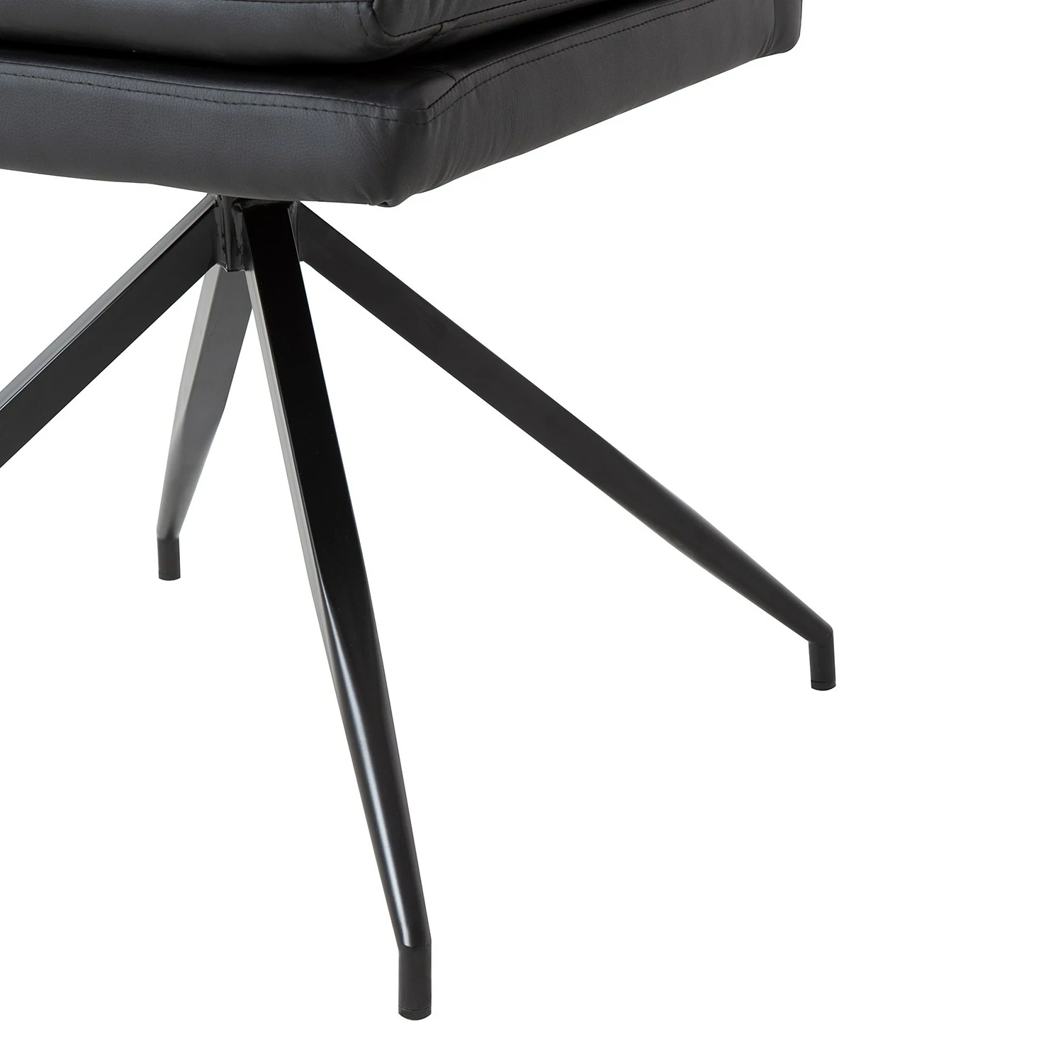 Fredriks Bürostuhl Abud - Kunstleder / Stahl - Schwarz 8 Fredriks Bürostuhl Abud - Kunstleder / Stahl - Schwarz – Bild 6