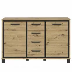 Red Living Sideboard Egan III - Eiche Artisan Dekor / Eiche Schwarz Dekor -Buromobel Verkaufe 1000270228 210609 06155400119 DETAILS P000000001000270228