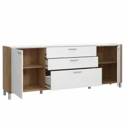 Norrwood Sideboard Boyd II - Weiß / Eiche Dekor -Buromobel Verkaufe 1000270234 210609 06155700168 DETAILS P000000001000270234