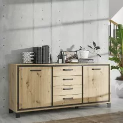 Red Living Sideboard Egan I - Eiche Artisan Dekor / Eiche Schwarz Dekor -Buromobel Verkaufe 1000270237 210609 06155900190 MOOD DETAILS P000000001000270237 mood