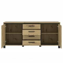 Red Living Sideboard Egan I - Eiche Artisan Dekor / Eiche Schwarz Dekor -Buromobel Verkaufe 1000270237 210609 06155900192 DETAILS P000000001000270237