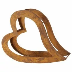 Boltze Kaminholzregal Heart - Metall - Braun