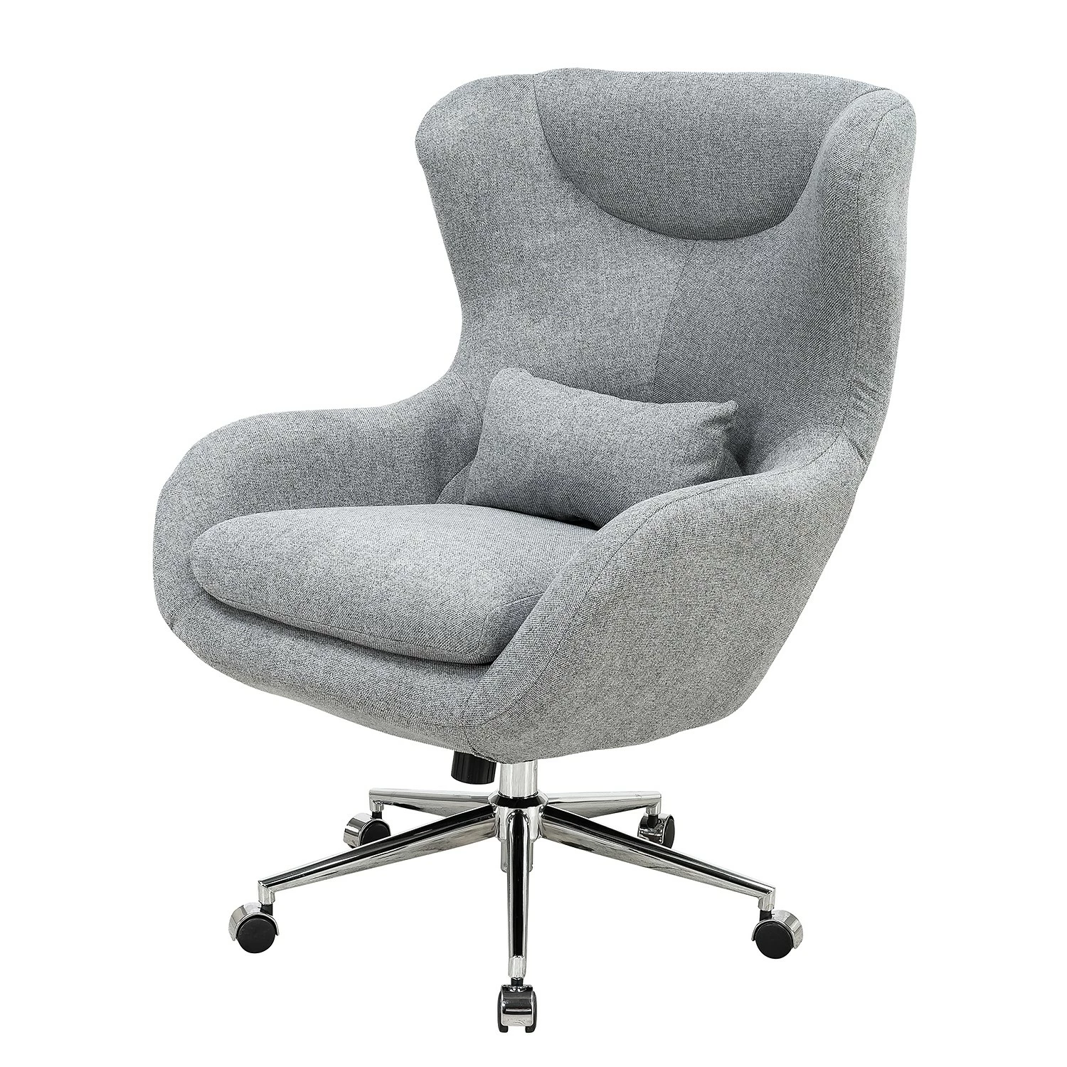 Furnitive Bürosessel Barnard - Webstoff / Metall - Hellgrau / Chrom 3 Furnitive Bürosessel Barnard - Webstoff / Metall - Hellgrau / Chrom