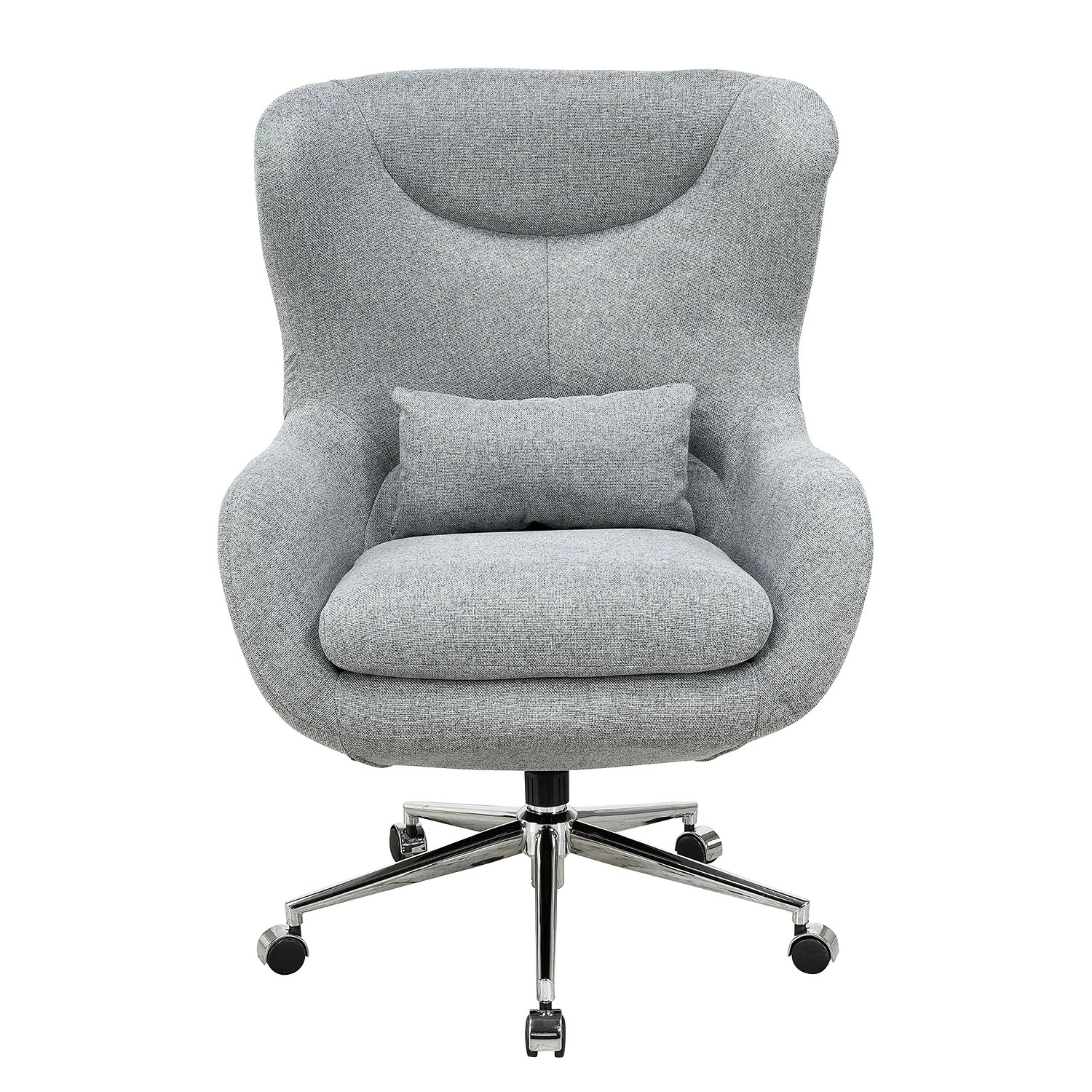 Furnitive Bürosessel Barnard - Webstoff / Metall - Hellgrau / Chrom 4 Furnitive Bürosessel Barnard - Webstoff / Metall - Hellgrau / Chrom – Bild 2