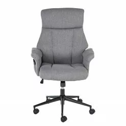 Furnitive Massagebürostuhl Barking - (mit Massagefunktion) - Flachgewebe / Metall - Grau / Schwarz -Buromobel Verkaufe 1000272622 220609 030 DETAILS P000000001000272622