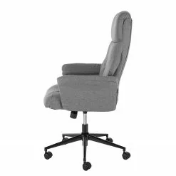 Furnitive Massagebürostuhl Barking - (mit Massagefunktion) - Flachgewebe / Metall - Grau / Schwarz -Buromobel Verkaufe 1000272622 220609 035 DETAILS P000000001000272622