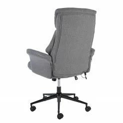 Furnitive Massagebürostuhl Barking - (mit Massagefunktion) - Flachgewebe / Metall - Grau / Schwarz -Buromobel Verkaufe 1000272622 220609 040 DETAILS P000000001000272622