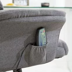 Furnitive Massagebürostuhl Barking - (mit Massagefunktion) - Flachgewebe / Metall - Grau / Schwarz -Buromobel Verkaufe 1000272622 220628 032 DETAILS P000000001000272622