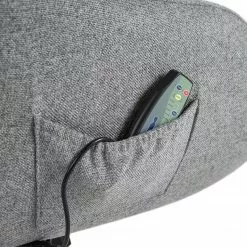 Furnitive Massagebürostuhl Barnard - (mit Massagefunktion) - Webstoff / Metall - Hellgrau / Chrom -Buromobel Verkaufe 1000272624 220629 070 DETAILS P000000001000272624