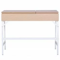 Loftscape Schreibtisch Neutra - (höhenverstellbar) - Eiche Dekor / Matt Weiß -Buromobel Verkaufe 1000272894 211027 084829000054 DETAILS P000000001000272894