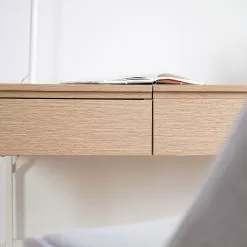 Loftscape Schreibtisch Neutra - (höhenverstellbar) - Eiche Dekor / Matt Weiß -Buromobel Verkaufe 1000272894 220520 040 DETAILS P000000001000272894