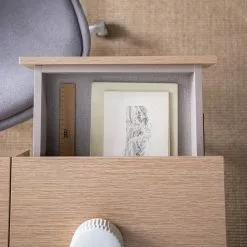 Loftscape Schreibtisch Neutra - (höhenverstellbar) - Eiche Dekor / Matt Weiß -Buromobel Verkaufe 1000272894 220520 050 DETAILS P000000001000272894