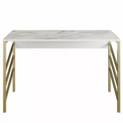 Red Living Schreibtisch Aneta - Marmor Weiß Dekor