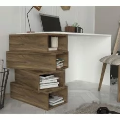 Red Living Schreibtisch Bela - Weiß / Walnuss Dekor 10 Red Living Schreibtisch Bela - Weiß / Walnuss Dekor -Buromobel Verkaufe 1000273391 210615 12562600020 MOOD DETAILS P000000001000273391 mood