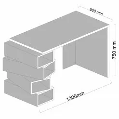 Red Living Schreibtisch Bela - Weiß / Walnuss Dekor 13 Red Living Schreibtisch Bela - Weiß / Walnuss Dekor -Buromobel Verkaufe 1000273391 210615 12562600024 SKETCH DETAILS P000000001000273391 sketch
