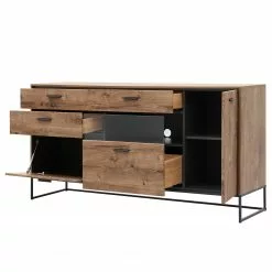 Red Living Sideboard Meevoo II - Eiche Rustikal Dekor / Graphit -Buromobel Verkaufe 1000273888 210614 14470100028 DETAILS P000000001000273888