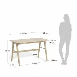 Mørteens Schreibtisch Chassy - Esche Furnier / Gummibaum massiv - Kernesche -Buromobel Verkaufe 1000274887 210623 13373500016 SKETCH DETAILS P000000001000274887 sketch