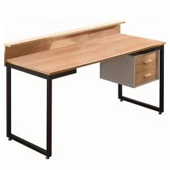 Ars manufacti Schreibtisch Yale - Akazie Dekor / Schwarz