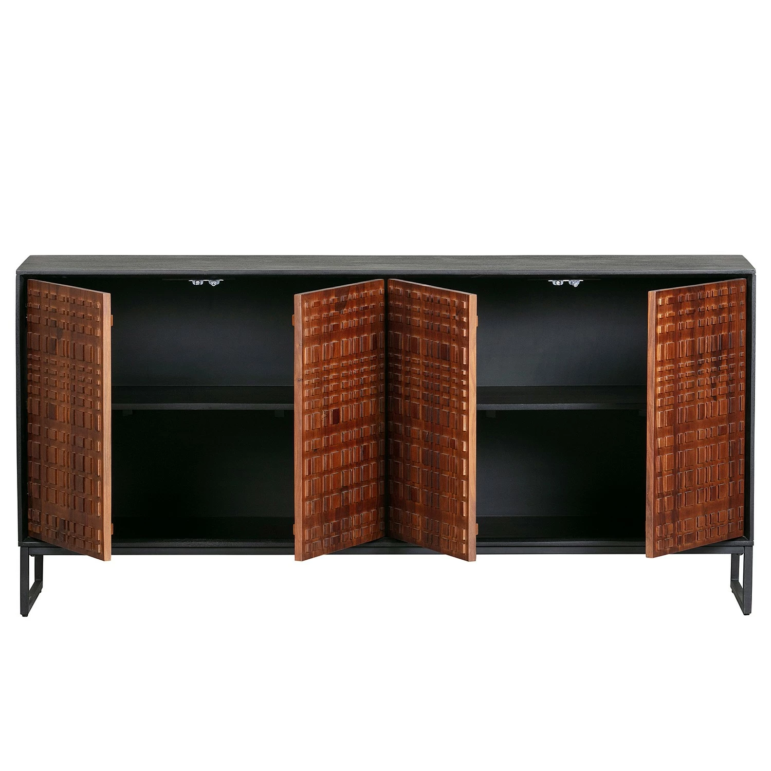 Red Living Sideboard Dynk - Sheesham massiv - Sheesham / Schwarz 5 Red Living Sideboard Dynk - Sheesham massiv - Sheesham / Schwarz – Bild 3
