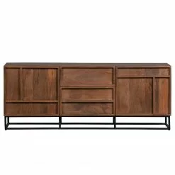 Red Living Sideboard Borro I - Mango massiv / Metall - Mango / Schwarz -Buromobel Verkaufe 1000275678 210630 12481800367 DETAILS P000000001000275678