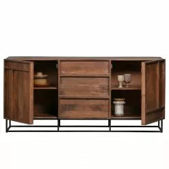 Red Living Sideboard Borro II - Mango massiv / Metall - Mango / Schwarz -Buromobel Verkaufe 1000275686 210630 12482400418 DETAILS P000000001000275686