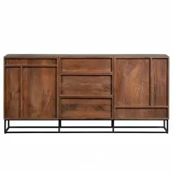Red Living Sideboard Borro II - Mango massiv / Metall - Mango / Schwarz -Buromobel Verkaufe 1000275686 210630 12482400419 DETAILS P000000001000275686