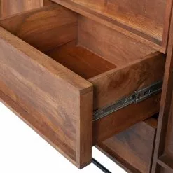 Red Living Sideboard Borro II - Mango massiv / Metall - Mango / Schwarz -Buromobel Verkaufe 1000275686 210630 12482400420 DETAILS P000000001000275686