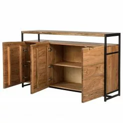 Ars manufacti Sideboard Kaawo - Akazie massiv / Metall - Akazie / Schwarz -Buromobel Verkaufe 1000276806 220713 040 DETAILS P000000001000276806