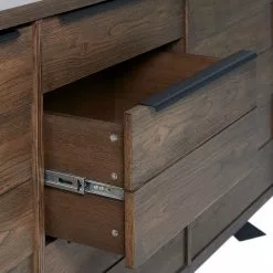 Red Living Sideboard Berck - Echtholzfurnier / Metall - Raucheiche / Schwarz -Buromobel Verkaufe 1000277640 210706 14081300071 DETAILS P000000001000277640