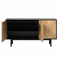 Loftscape Sideboard Charlo - Echtholzfurnier - Eiche / Schwarz -Buromobel Verkaufe 1000277647 210706 14081700123 DETAILS P000000001000277647