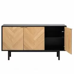 Loftscape Sideboard Charlo - Echtholzfurnier - Eiche / Schwarz -Buromobel Verkaufe 1000277647 210706 14081700124 DETAILS P000000001000277647