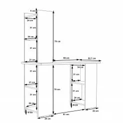 Fredriks Schreibtischkombination Bill - Eiche Sonoma Dekor -Buromobel Verkaufe 1000280657 210813 08153700015 SKETCH DETAILS P000000001000280657 sketch