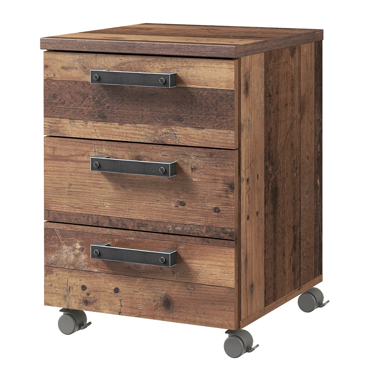 Red Living Rollcontainer Clifford - Altholz Dekor / Dunkelgrau 3 Red Living Rollcontainer Clifford - Altholz Dekor / Dunkelgrau