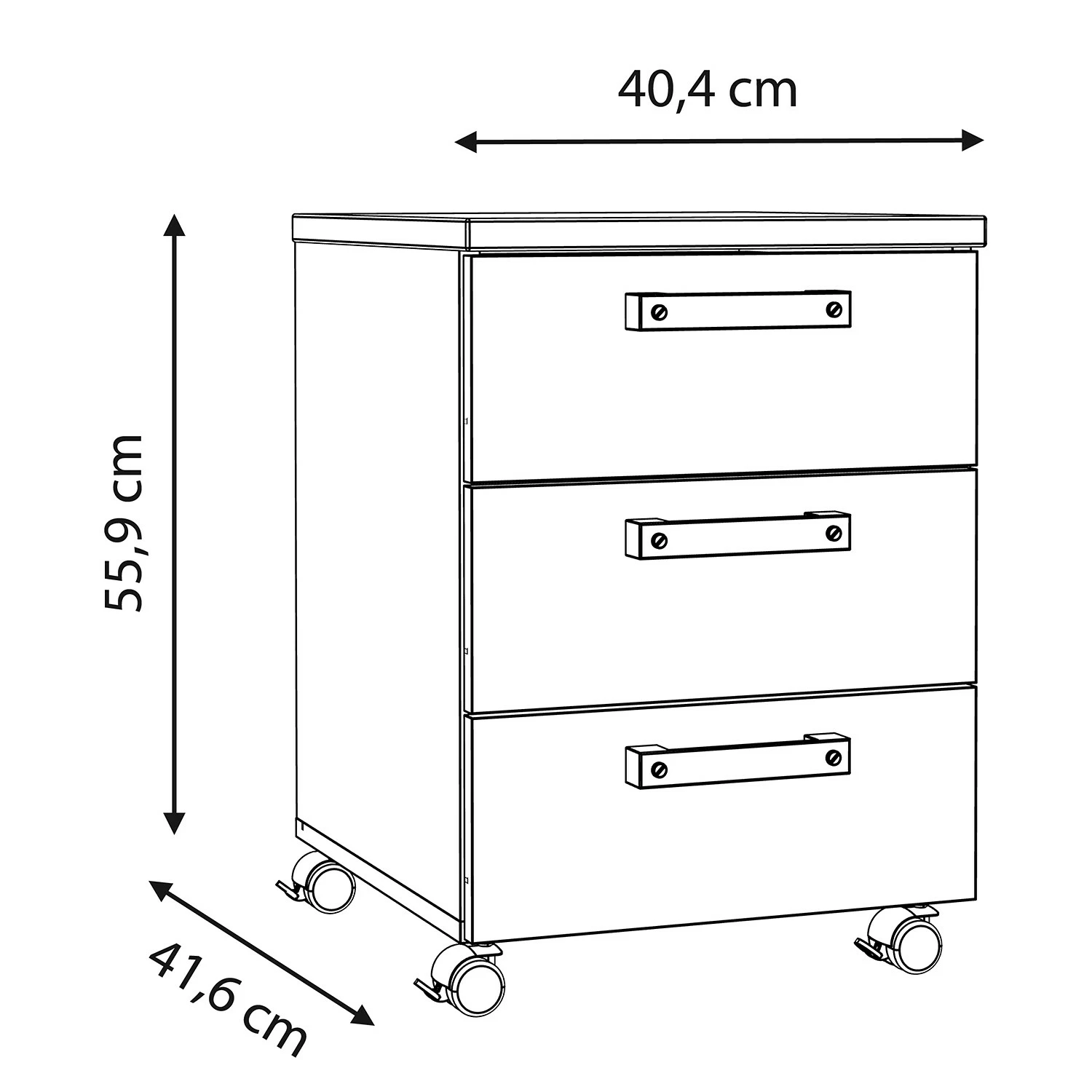 Red Living Rollcontainer Clifford - Altholz Dekor / Dunkelgrau 9 Red Living Rollcontainer Clifford - Altholz Dekor / Dunkelgrau – Bild 7