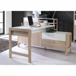 Fredriks Schreibtischkombination Holvik - Eiche Sonoma Dekor / Weiß -Buromobel Verkaufe 1000280666 210813 08153900058 MOOD DETAILS P000000001000280666 mood