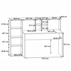 Fredriks Schreibtischkombination Eston - Eiche Sonoma Dekor -Buromobel Verkaufe 1000280676 210813 08154400134 SKETCH DETAILS P000000001000280676 sketch