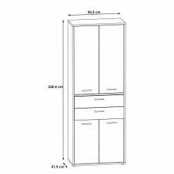 Fredriks Aktenschrank Kendrick VI - Weiß / Grau -Buromobel Verkaufe 1000280681 210813 08154700175 SKETCH DETAILS P000000001000280681 sketch