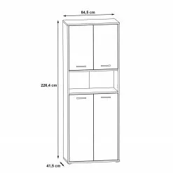 Fredriks Aktenschrank Kendrick III - Weiß / Grau -Buromobel Verkaufe 1000280685 210813 08154900213 SKETCH DETAILS P000000001000280685 sketch