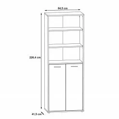 Fredriks Aktenschrank Kendrick II - Weiß / Grau -Buromobel Verkaufe 1000280693 210813 08155200271 SKETCH DETAILS P000000001000280693 sketch