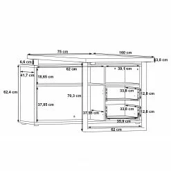 Fredriks Eckschreibtisch Kendrick II - Weiß / Grau -Buromobel Verkaufe 1000280698 210813 08155400298 SKETCH DETAILS P000000001000280698 sketch