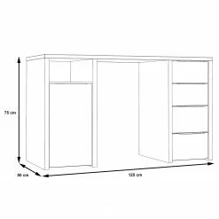 Fredriks Schreibtisch Nima - Weiß -Buromobel Verkaufe 1000280699 210813 08155400305 SKETCH DETAILS P000000001000280699 sketch