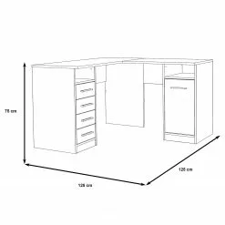 Fredriks Eckschreibtisch Nita - Weiß 19 Fredriks Eckschreibtisch Nita - Weiß -Buromobel Verkaufe 1000280704 210813 08155700344 SKETCH DETAILS P000000001000280704 sketch