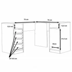 Fredriks Eckschreibtisch Nita - Weiß 20 Fredriks Eckschreibtisch Nita - Weiß -Buromobel Verkaufe 1000280704 210813 08155700345 SKETCH DETAILS P000000001000280704 sketch