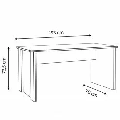 Red Living Schreibtisch Clifford - Breite: 153 cm -Buromobel Verkaufe 1000280707 210813 08155800370 SKETCH DETAILS P000000001000280707 sketch
